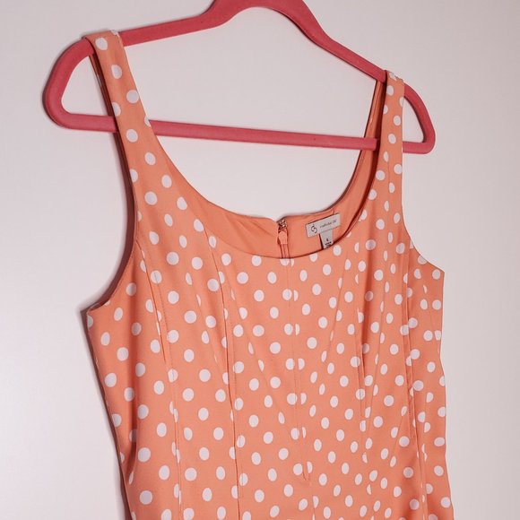 db Established 1962 Coral & White Polkadot Dress 6 - Picture 5 of 6